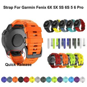 20 mm Silicone Quick Release Watchband Rem för Garmin Fenix x S Pro Smartwatch EasyFit Wrist Band Rem Fenix x S Y22040270L