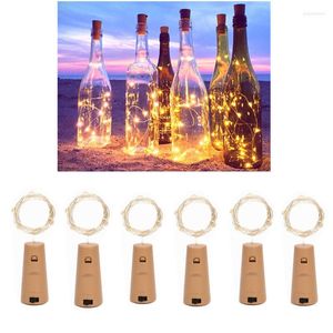 Strings Battery Powered Garland Wine Bottle Lights With Cork 1M 10 LED Copper Wire Colorful Fairy String For Party Wedding Decor