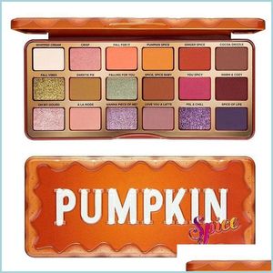 Ombretto Novità Zucca di Natale 18 colori Palette di ombretti Shimmer Matte Waterproof Lasting Present Cosmetic Drop Delivery Heal Dhv6H