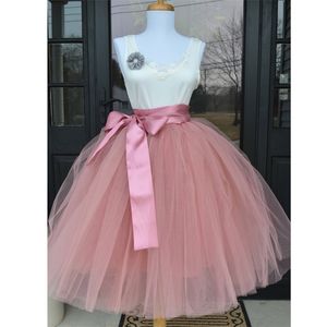 Skirts 6Layers 65cm Fashion Tulle Pleated Tutu Women Lolita Petticoat Bridesmaids Sweet Party Midi Mini Dress 221103