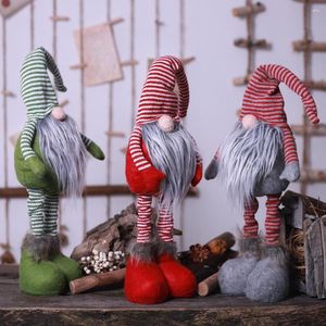 Christmas Decorations Santa Claus Dolls Faceless Table Elf Stuffed Toy Gnome White Beard Decoration Xmas Party Year Kids Gift