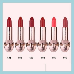Lipstick Moji Matte 6Colors Lipstick Sexy Waterproof Lasting Long Professional Lip Sticks Makeup Products Drop Delivery Health Beauty Dhcym