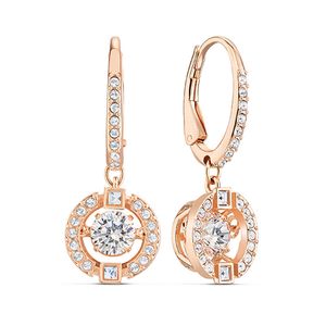 designer jewelry dangle rings S925 silver beating heart platinum rose gold earrings full of diamond earring