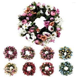 Christmas Decorations Artificial Flower Wreath Front Door Wall-Hanging Decorative Garland House Holiday Wedding Party Pendant Decor