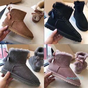 New Selling Australia Classic Warm Boots USA Women Mini Snow Boot Winter Full fur Fluffy Ankle Boots Flat Heels Luxurious Winters Shoes with box 35-41 00