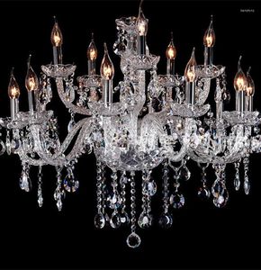 Chandeliers Living Room Deco Crystal Chandelier Penthouse Modern 12-15 Lights Villa Hanging Lamp Parlor Home Led Ceiling Fixture