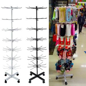 Hooks 7 Tiers 70 Rotating Rack Socks Hat Cap Display Stand Hanger Wig Scarves Bracelet Pendant Storage Holder Shelf Shelves