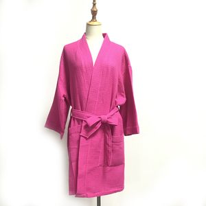 Brudtärna gåva hemkläder rosa våffla badrocke fri storlek vuxen hem slitage 25 st mycket ga lager dom540