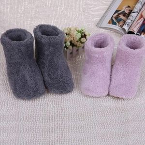 Slippers 2022 Winter USB Heater Foot Shoes Plush Warm Electric Feet Heated Washable Warming Pad Heating Insoles