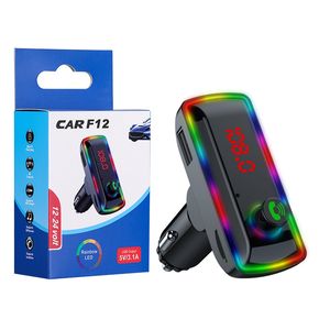 F12 USB 3.1A İPhone için Araba Şarj Cihazı Telefon Şarj Cihazı Samsung Huawei Xiaomi LG Moto Telefon Masa Desteği Telefon MP3 Müzik Cevaplama USB Disk TF Kart Bluetooth