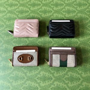 Дизайнерские короткие кошельки на молнии для женщин, натуральная кожа, ПВХ, деловой держатель для кредитных карт, мужской кошелек, женский с коробкой, 11,5 см x 9 см x 2 см