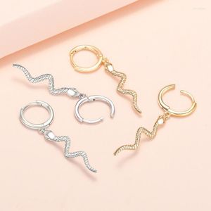 Hoop Earrings VENTFILLE 925 Sterling Silver Snake For Women Fashion Exaggerated Round Face Looks Thin