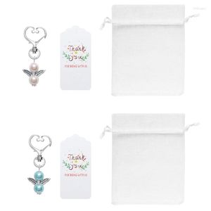 Keechhains 10pcs Angel Favor Plus Borse grazie a Kraft Tags Return Bomboniere per Baby Shower Bridal