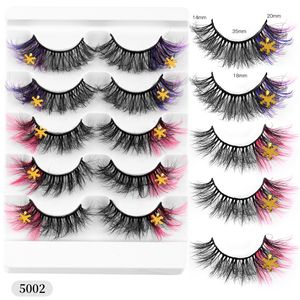 Soft Light Thick Colorful False Eyelashes Extensions Curly Crisscross Reusable Handmade Multilayer Mink Fake Lashes Full Strip Lash 4 Models DHL