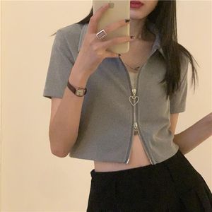 여자 T 셔츠 여성 Tshirts 짧은 슬리브 여성 여름 2022 High Ware Crop Top Mujer Camisetas