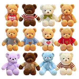 Cute teddy bear plush toy bow tie sweater bear children's birthday gift