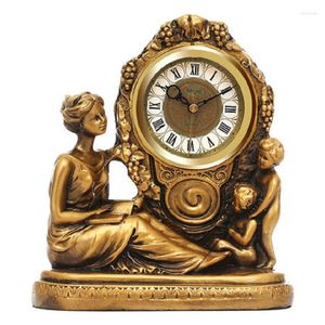 Relógios de mesa Relógio de deusa europeia Relógio criativo da sala de estar criativa da sala de estar arqueiza decorações de natal para casa