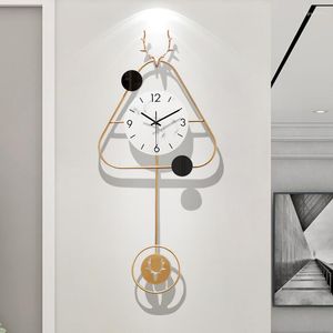 Wanduhren minimalistische Uhr Nordische Kunst gro￟es Pendel stille Originalh￤user Design M￶bel Saatraum Gegenst￤nde