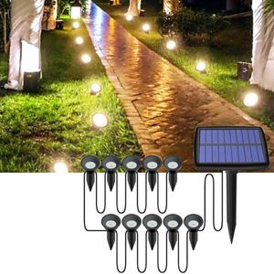 Solar LED Spotlight Outdoor Landscape Pathway Light IP65 Vattentät i marken för Walkway Patiodekor