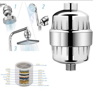Cabeças de chuveiro do banheiro 15 estágios filtro de água remover cloro metais pesados filtrados cabeça suavizar para purificador de água de chuveiro duro 221103