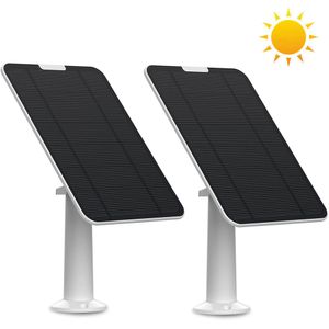 Solar Panels 2Pack Waterproof 5V 4W Solar Panel with 3m10Ft 5V Micro USB Charging Cable for EufyCam Reolink Zumimall Camera etc 221104