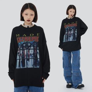 Maglioni da uomo Designer stampato Fantasma Maglione da uomo orribile Oversize Y2k Grunge Oversize Abiti invernali Donna Gothic Streetwear 2022