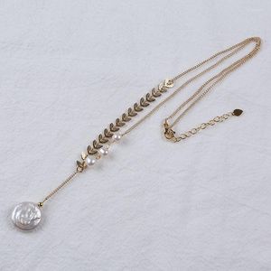 Подвесные ожерелья квадрат/рис/Кеши пресноводное жемчужное ожерелье для женских украшений