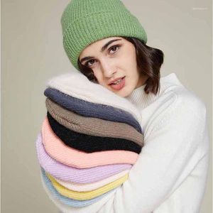 Boinas visrover 13 colorway unissex peles sólido caxemira mulher chapéu de inverno correspondente no capô de outono macio no presente