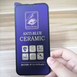 Anti-Blue Matte Ceramic Screen Protector för iPhone 14 13 12 Mini 11 Pro Max XS XR X 8 7 Plus