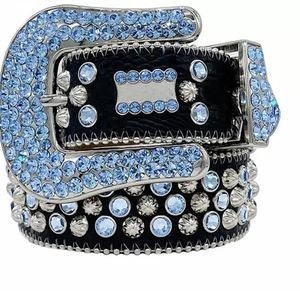 Designer Bb Belt Simon Belts for Men Women Shiny Diamond Belt Black on Black Blue White Multicolour with Bling Rhinestones As Gift AAA