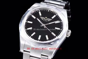 NR Maker Top Watches 39mm 114300 İstiridye Başkanı Black Dial Th-11.7mm Sapphire Asya 2836 Hareket Mekanik Otomatik 904L Erkekler Erkek Kol saatlerini İzle