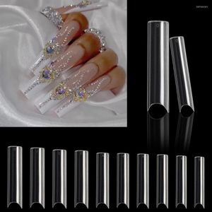 Valse nagels stks tas rechte vierkante nep nagels xl extra lange no c curve clear natuur acryl size manicure tip diy eenvoudig