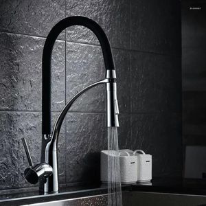 Kitchen Faucets Black Red Mixer Faucet Brass Sink And Cold Deck Mounted Pull Down Tap