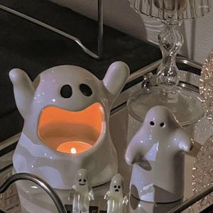 Candle Holders Halloween Akcesoria Ghost Candlestick Wysoka temperatura oporność na ceramiczny stół Hamster House Dekoracja domu