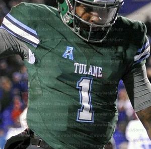 Bär fotboll American American College College Football Wear Custom Tulane Green Wave College Football Jerseys Malik Lawal Amare Jones Come