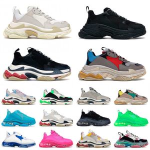 Designer Triple S Dad Shoes Vintage Men Ankomstformulär Sneakers Casual Paris 17FW Glitter Luxury Tennis Shoe Outdoor Clear Sole Trainers Women 36-45