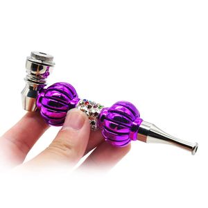 smoke accessory tobacco pipes Pumpkin enamel hollow pipe with cap portable washable smoking kit bong dab rig