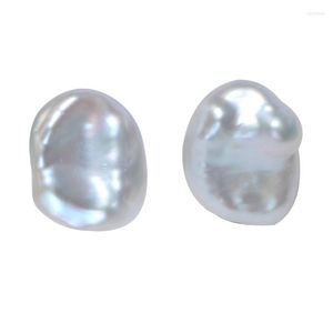 Brincos de garanhão barroco forte em forma de luz feminina 925 prata esterlina 8-10 mm Moda irregular simples