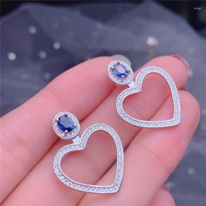 Серьги для гриппа Leechee Natural Sapphire Sergring 4 5 мм драгоценный камень