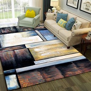 Carpets Modern Abstract Pattern Carpet Geometric Printed Soft For Living Room Tapis Anti-slip Rug Floor Mat Home Decor