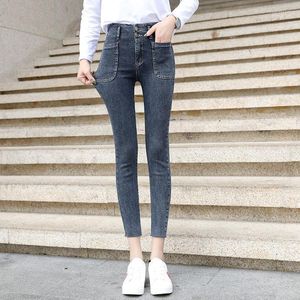 Jeans da donna Donna Vita alta Donna Denim Pantaloni donna per pantaloni Black Lady Jeggings Jean Vintage Push Up Mujer Stretch Femme Slim