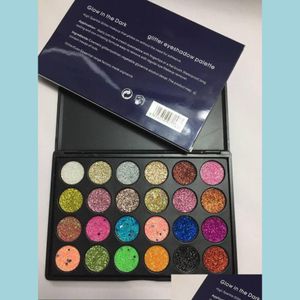 Ombretto Trucco occhi Glow In The Dark Horse Glitter Eyeshadow 24 colori Tra Cream Pigmented Glitters Shades Palette Cosmetics Fast Dhfo1