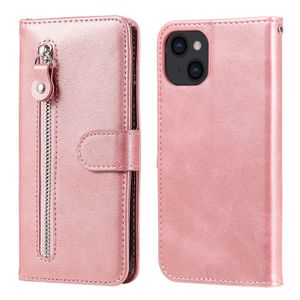 Hot Wallet Luxury Artificial Cowh Stand Zipper Custodie per iPhone 14 Pro Max 13 12 11 XS Max X XR 8 7 6 6S Plus