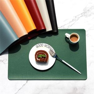 Table Mats Nordic Style Leather Western Meal Pad Household Bowl Mat Plate Placemat Waterproof Insulation Decor For Restaurant