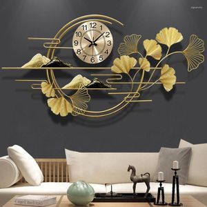 Wall Clocks Chinese Wrought Iron Clock Large Precise Modern Unique Digital Battery Relogio De Parede Decoration AH50WC