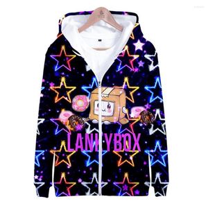 Men s Hoodies D Anime Lankybox Hoodie For Boys Girls Kid Teenager Zipper Hooded Sweatshirt Casual Tracksuit Outerwear Jacket Children Tops
