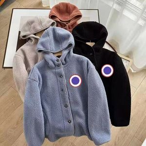 Kadın Ceketler Yün Kısa Katlar Kuzu Kürklü Kazak İnce Ceket Jumper Hoodie Tasarımcı S-XL