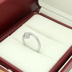 Modeontwerper nagelringen sieraden voor vrouwen vol stenen plave band liefde ring maat met doos