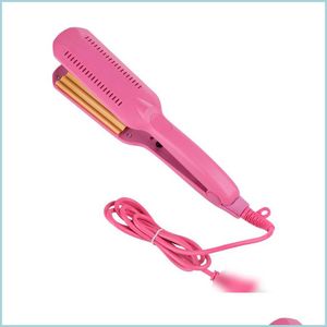 Prosteczki do włosów profesjonalne ceramiczne curler curling Iron Hair Styler Electric Fave Fala do upuszczenia Dhvrh