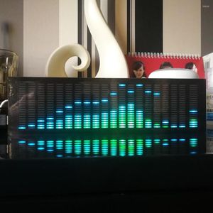テーブルクロックRGBフルカラーミュージックスペクトルデスクトップ装飾品カーリモートコントロールサウンドコントロールワイヤーコントロール時計400ライトサイズ260 76 14